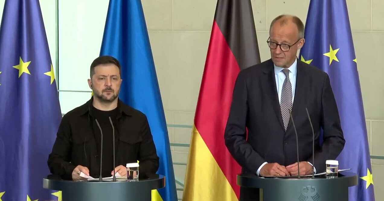 Зеленський та Мерц поділилися деталями розмови з Трампом Зеленський та Мерц поділилися деталями розмови з Трампом