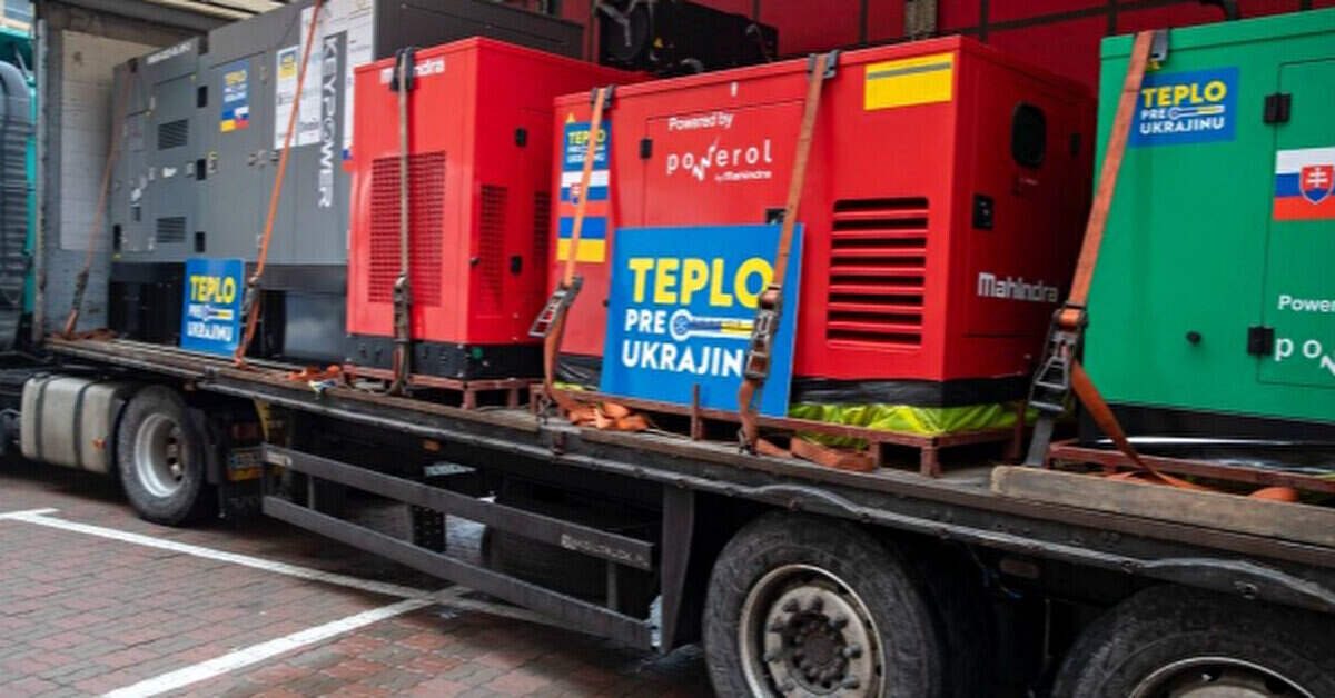 У Київ надійшли генератори від Словаччини У Київ надійшли генератори від Словаччини