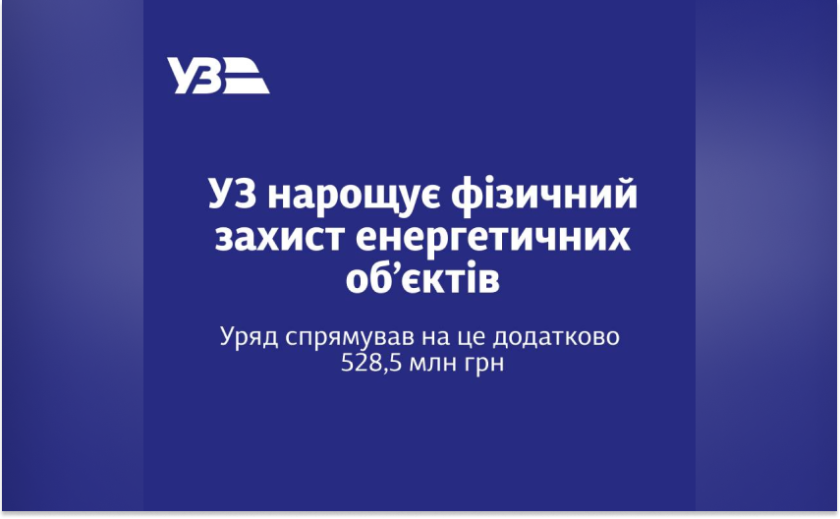 Уряд виділив понад 528 млн грн на захист енергооб’єктів «Укрзалізниці»