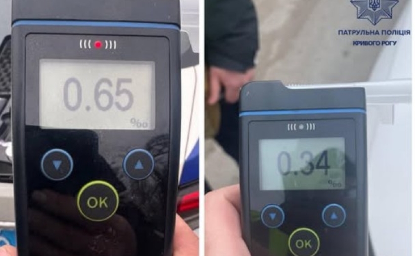 За минулу добу у Кривому Розі виявили кількох водіїв з ознаками сп’яніння