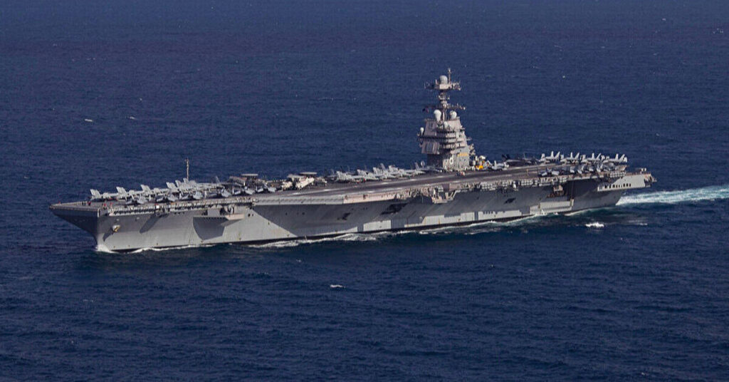 Найбільший авіаносець США залишив Близький Схід після пожежі на борту Найбільший авіаносець США залишив Близький Схід після пожежі на борту