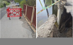 Обвал укосу мосту в Самарі: рух обмежено, триває обстеження