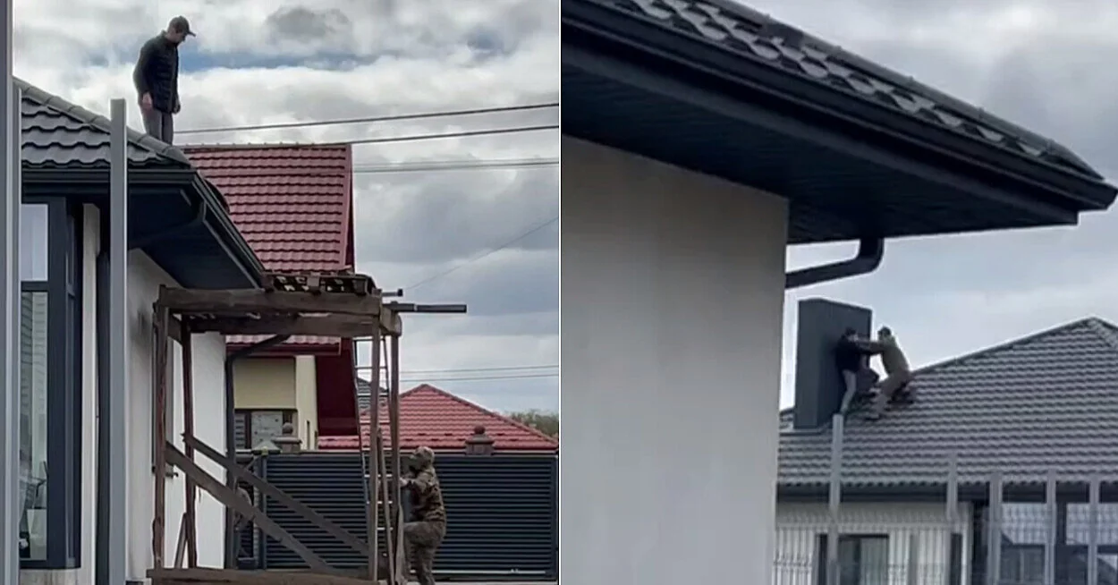 Падіння з даху та погрози зброєю: у ТЦК прокоментували інцидент під Луцьком