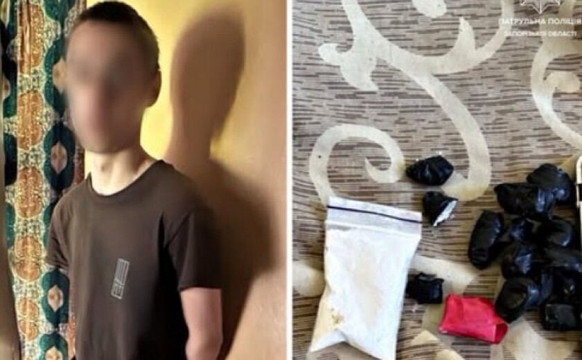 У Запоріжжі затримали чоловіка з 15 згортками та зіп-пакетом із наркотиками