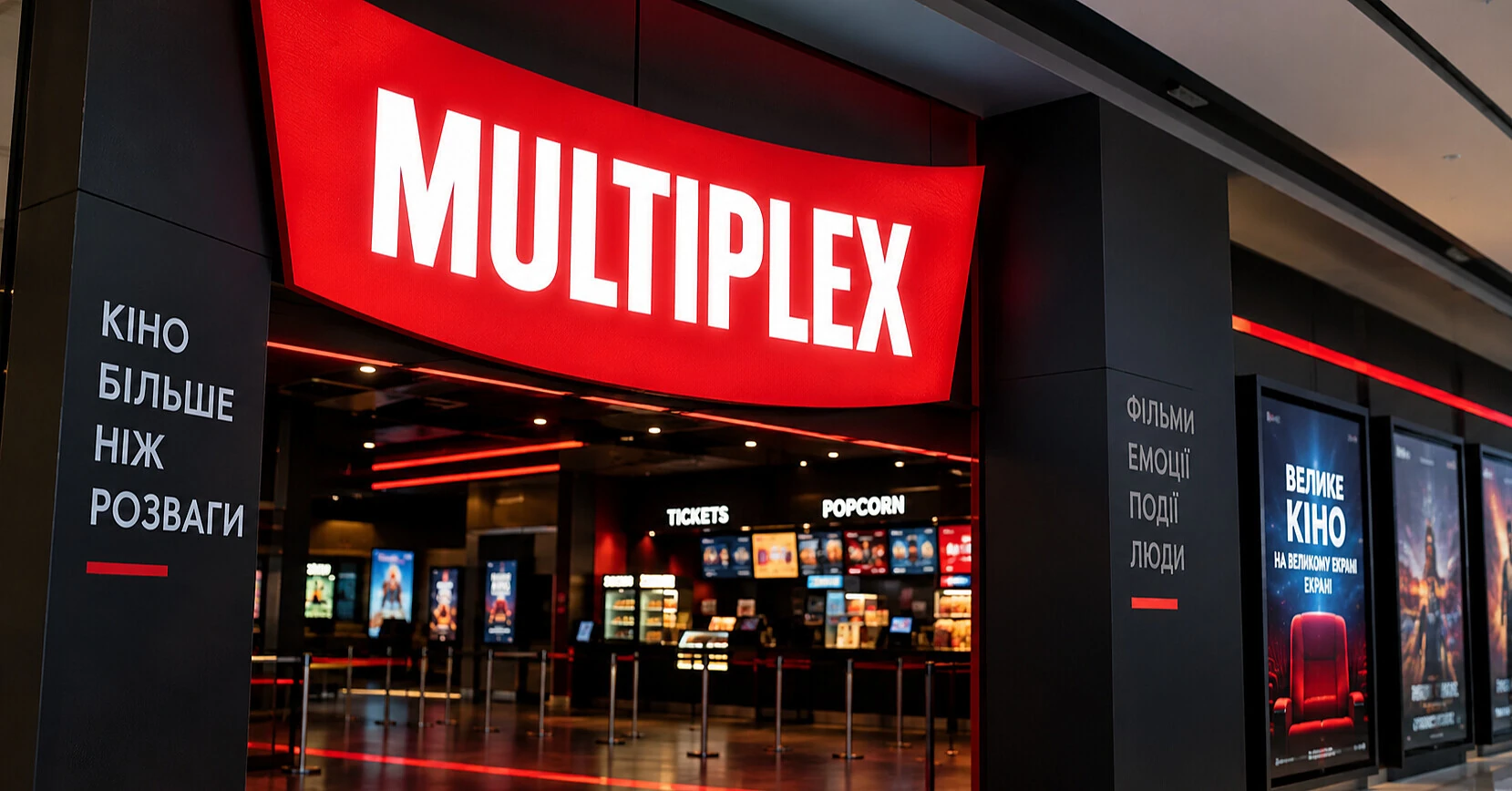 Кінотеатри Multiplex втратили більшість сеансів через тривоги Кінотеатри Multiplex втратили більшість сеансів через тривоги